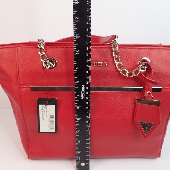 GUESS Red Tote Bag Purse Alessandra 15GF-325 With Tag - Picture 16 of 16